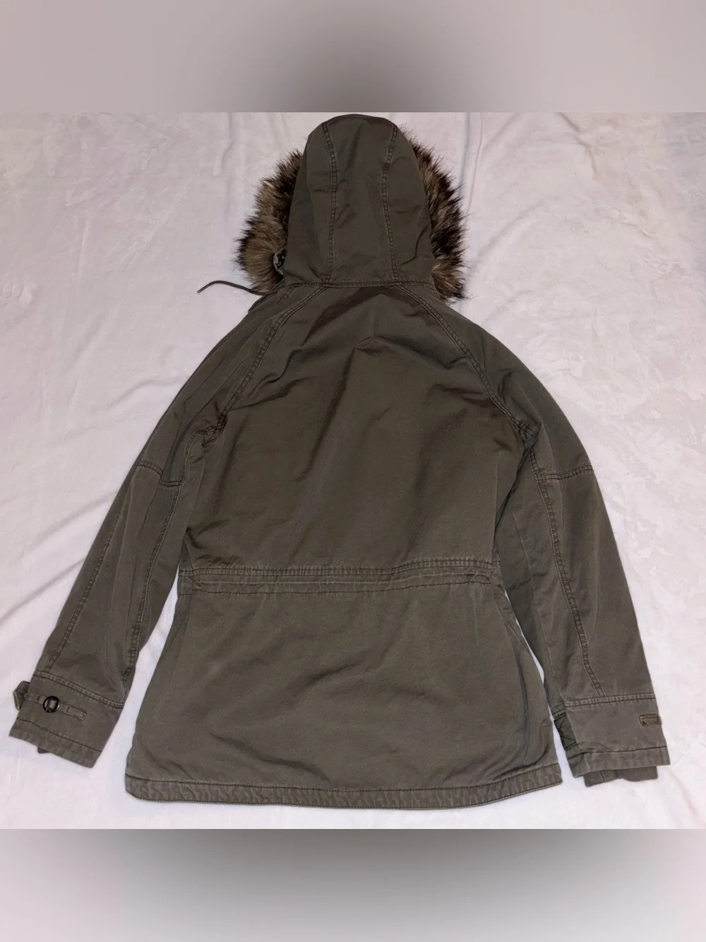 Abercrombie & Fitch Men’s Faux Fur Parka Jacket size Small